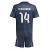 Real Madrid Aurelien Tchouameni #14 Bortedraktsett Barn 2025-26 Kortermet (+ korte bukser)